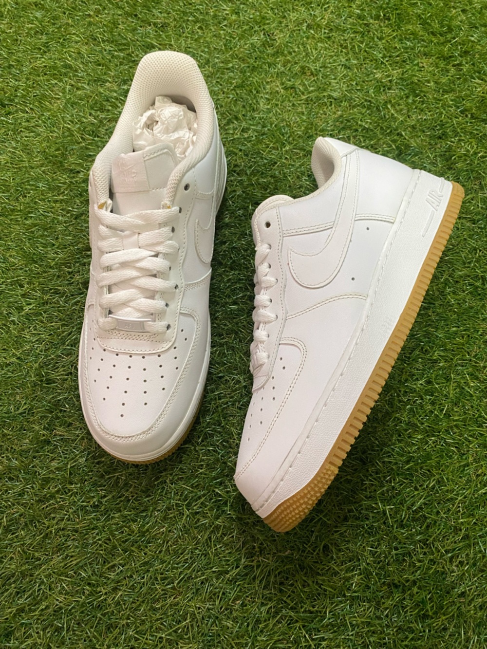 Nike White Low-Top Sneakers with Gum Outsole